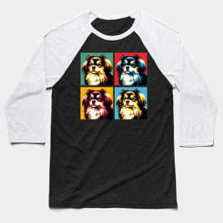 Tibetan Spaniel Pop Art - Dog Lovers Baseball T-Shirt